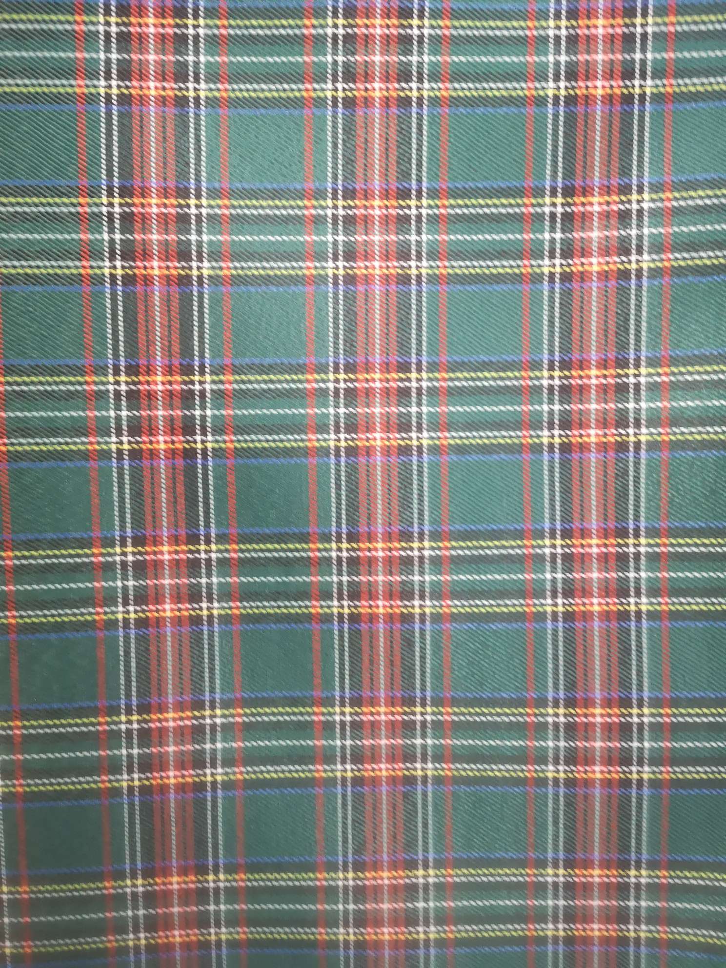 色织格子布发泡苏格兰格子箱包面料0002