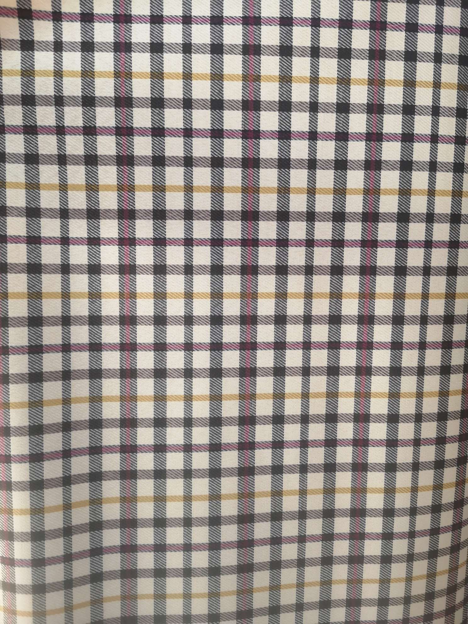 色织格子布发泡苏格兰格子箱包面料0003