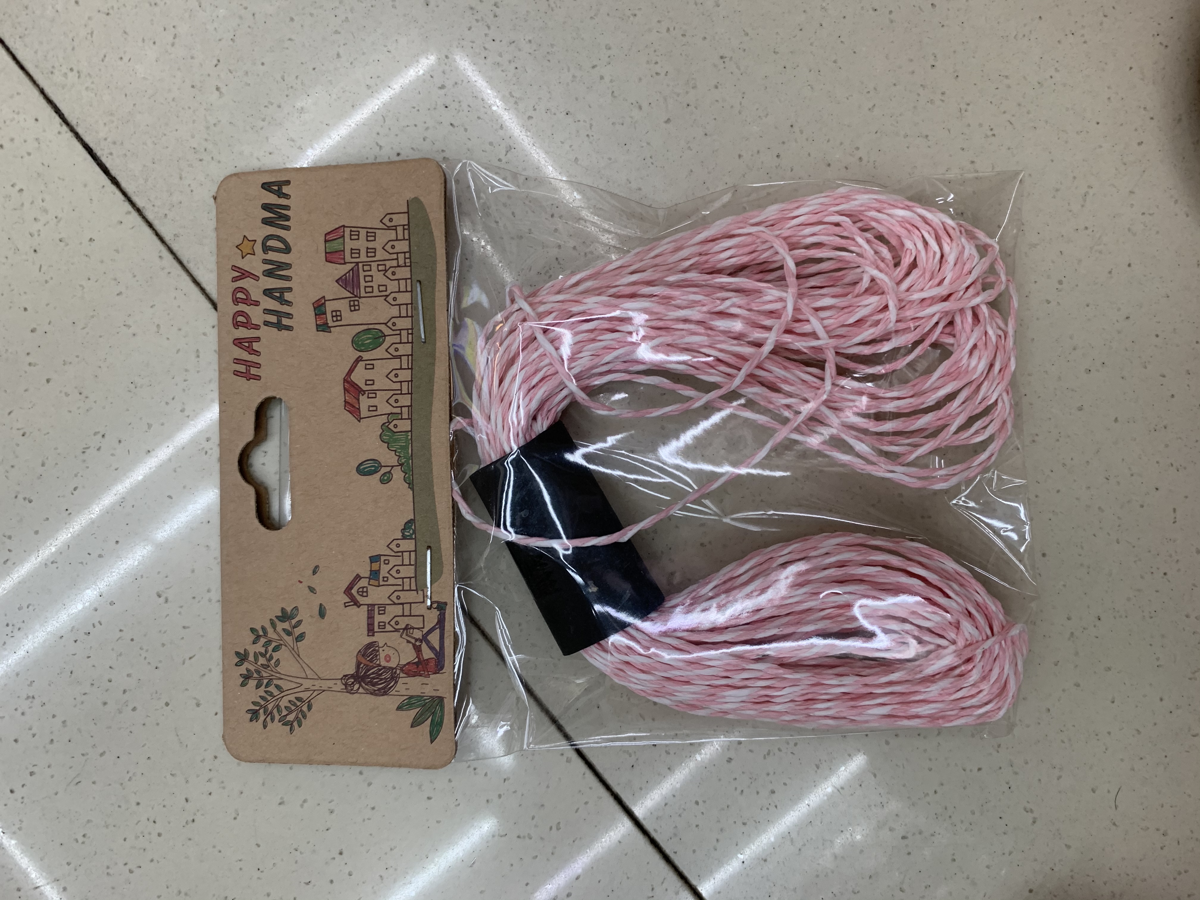 30米幼儿园小朋友手工艺双色纸绳白色+黑色详情6