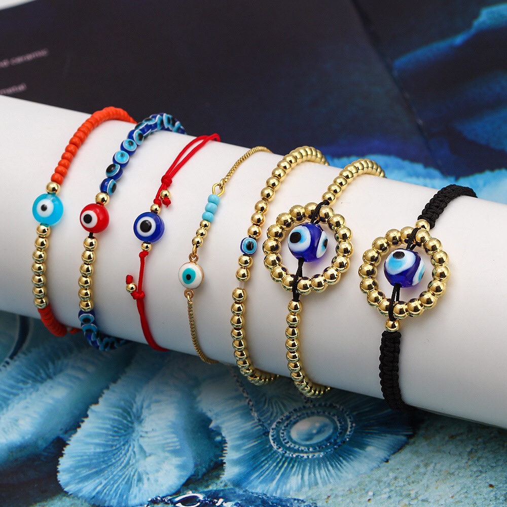 2021 Women's European and American Minimalist Devil's Eye Bracelet Amazon Student Blue Eye Cross-border Accessories Wholesale Hao Hao 41350723043377266