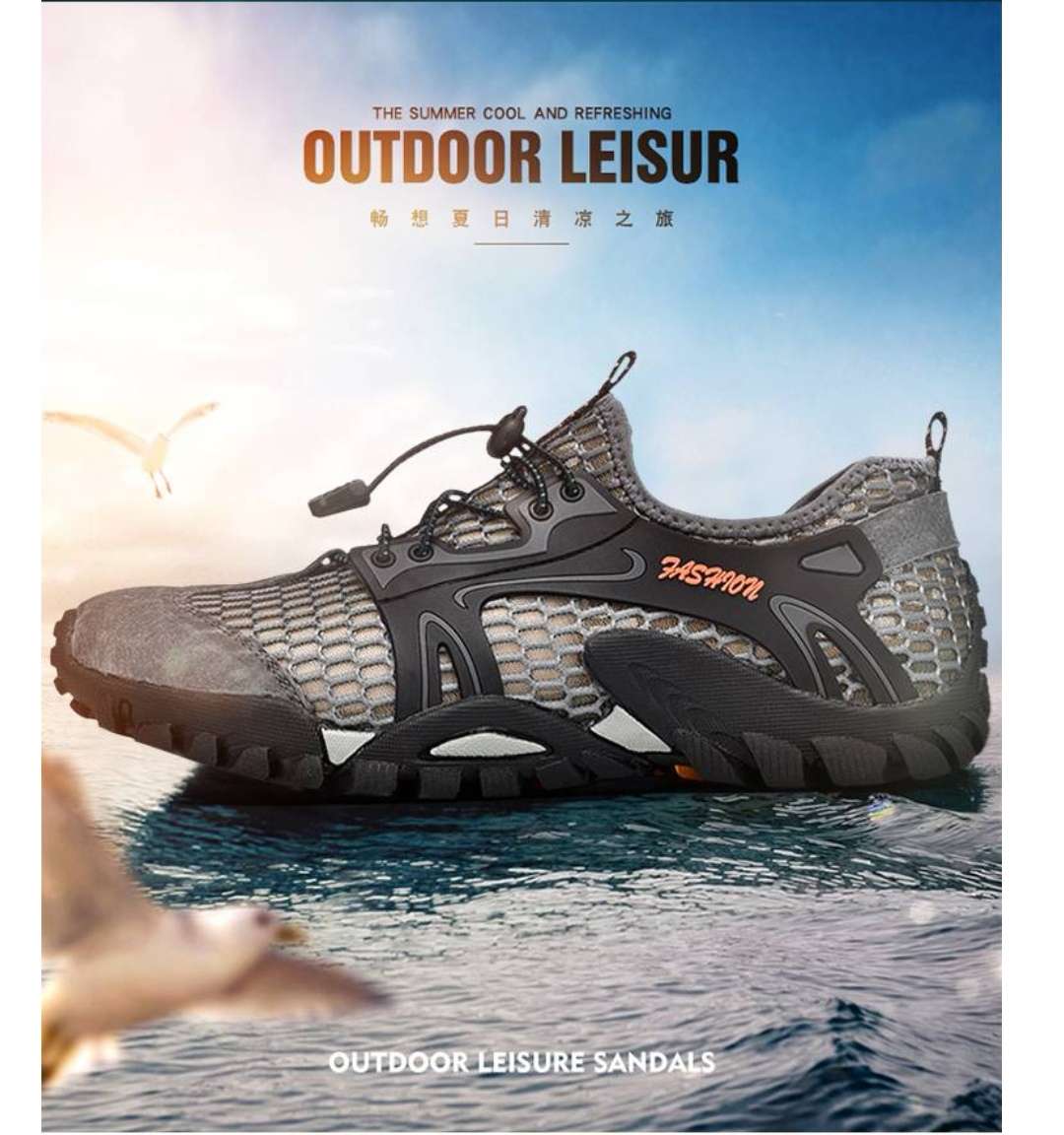 夏季男鞋透气网鞋男士户外登山鞋青少年镂空网眼鞋学生涉水溯溪鞋，39-44详情图2