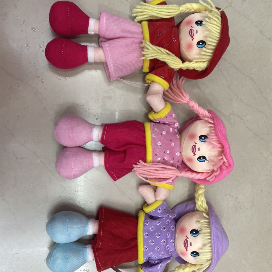 The plush toy doll is cute and cartoonish