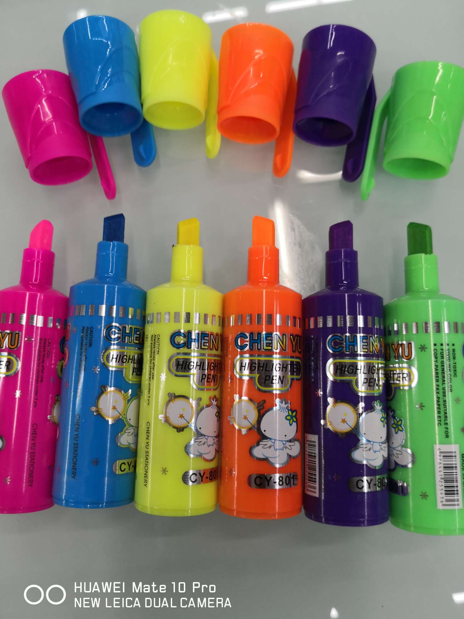 Yiwu Boyang Pen and Ink Products Store CY-801-6 color PVC box packaged highlighters Item Picture