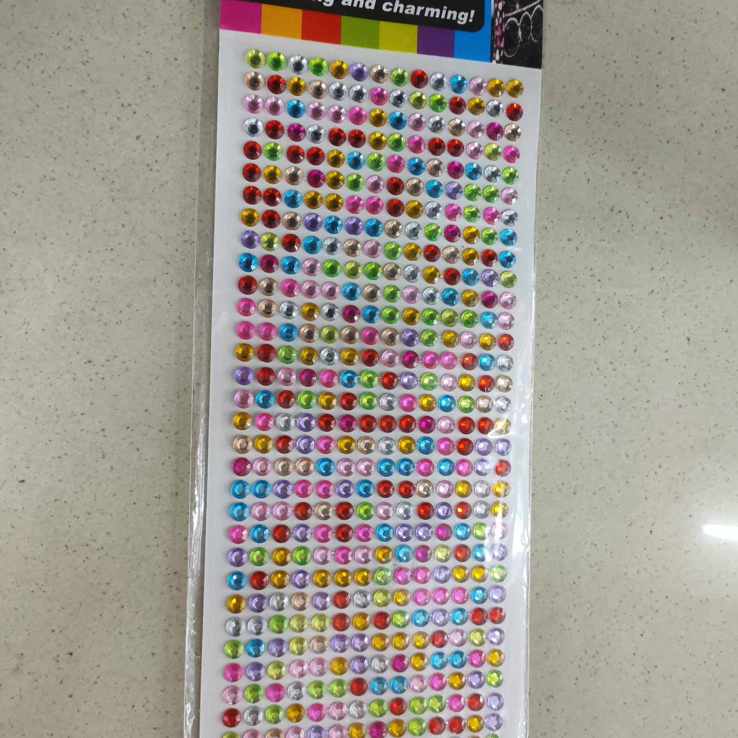 Gemstone stickers, children's diamond stickers, acrylic crystal stickers, girls' three-dimensional decorative gemstone stickers