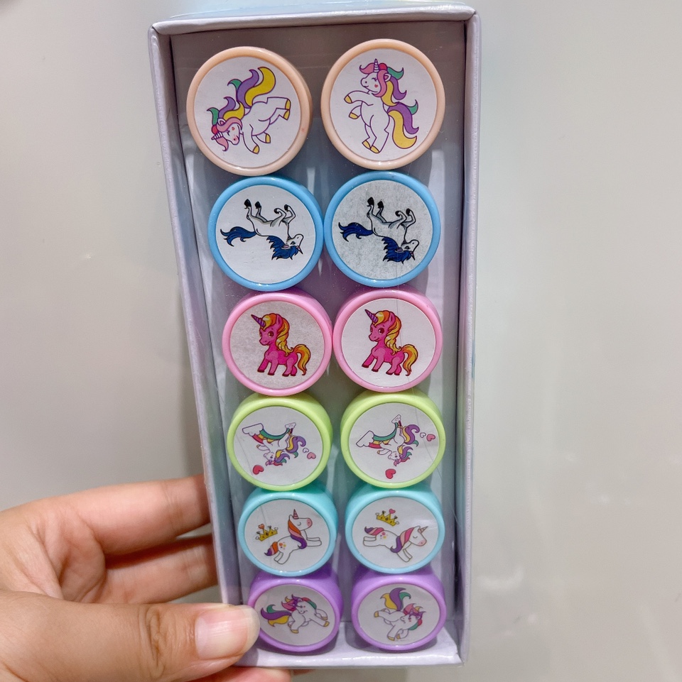 12-piece toy stamp set from Unicorn Series