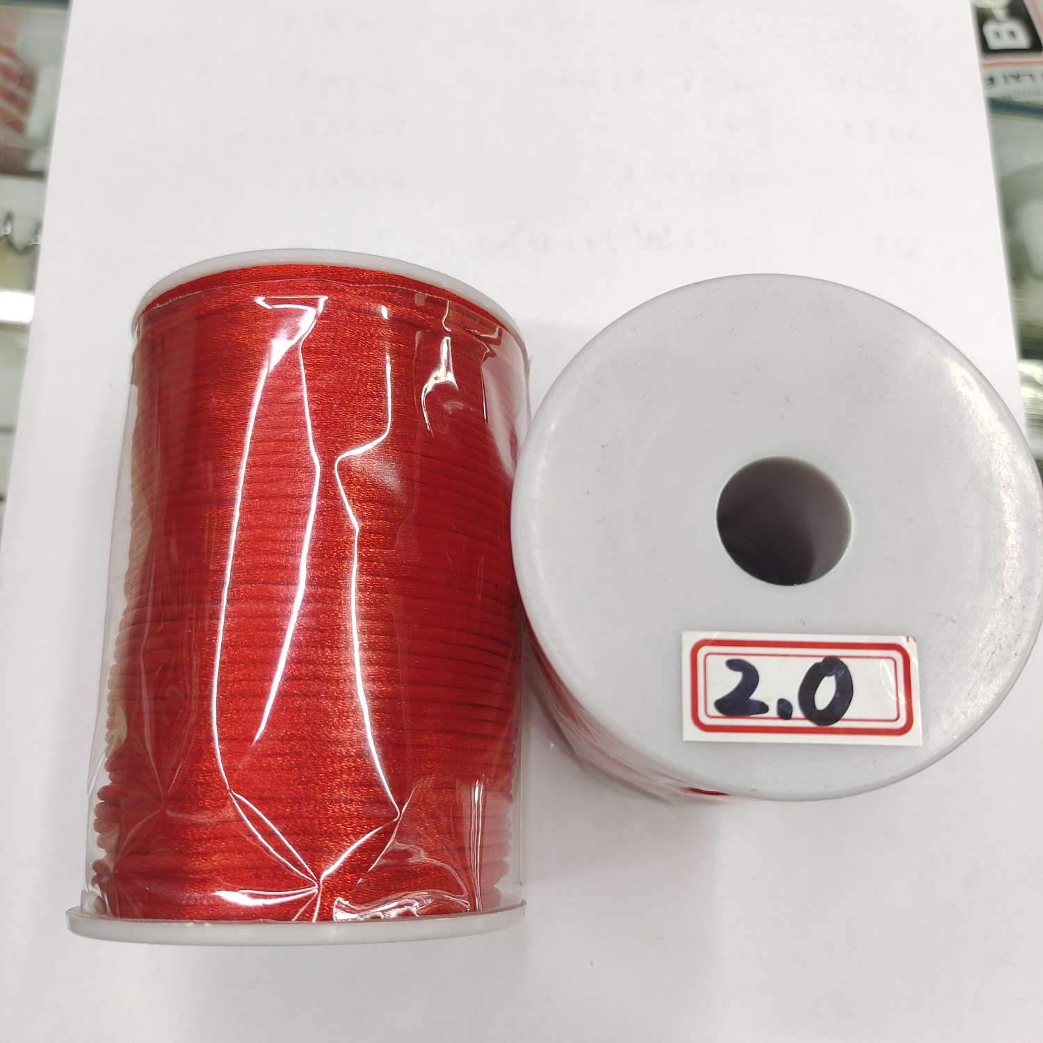 China knot rope braided line 5 line red diy bracelet red rope 56-7 hand-braided rope hand rope material thumbnail
