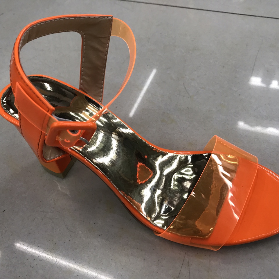 Fluorescent orange sandals