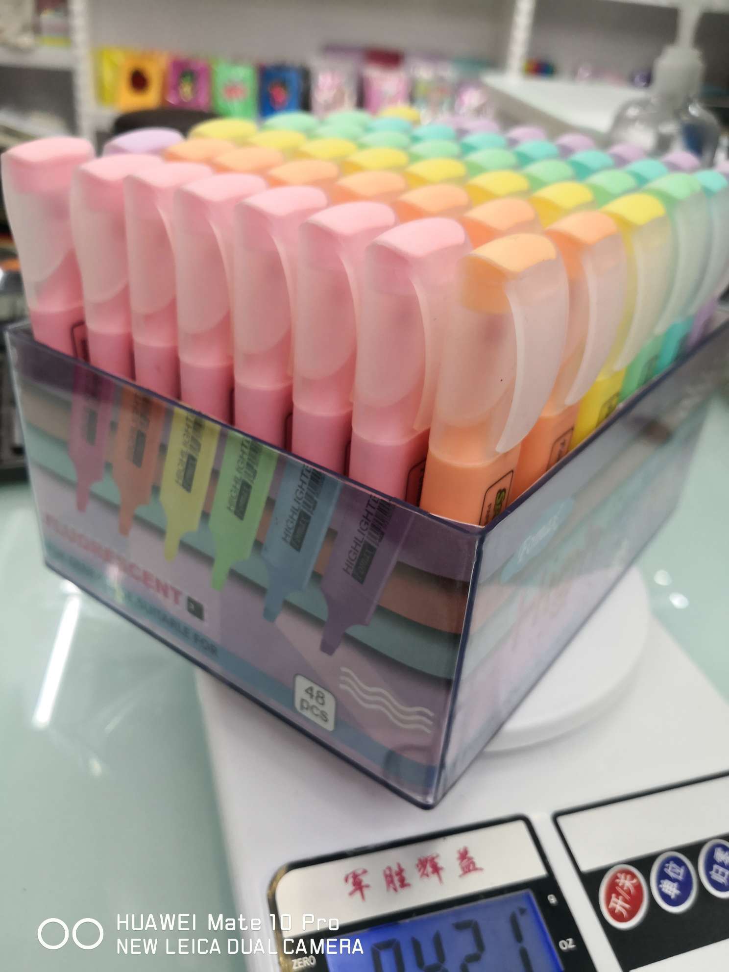 Yiwu Boyang Pen and Ink Products Store F-6608-48pcs plastic box packaged highlighters details Picture