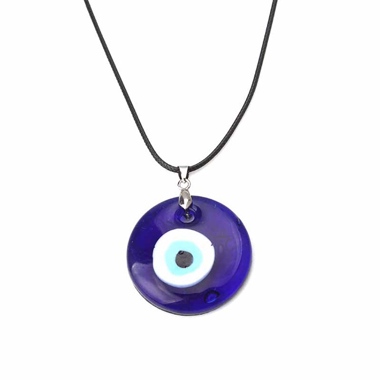 Foreign trade cross-border Devil's Eye Blue glass pendant, Turkish blue eye jewelry collarbone chain, simple necklace, Hao Hao 41500723043587499 details Picture