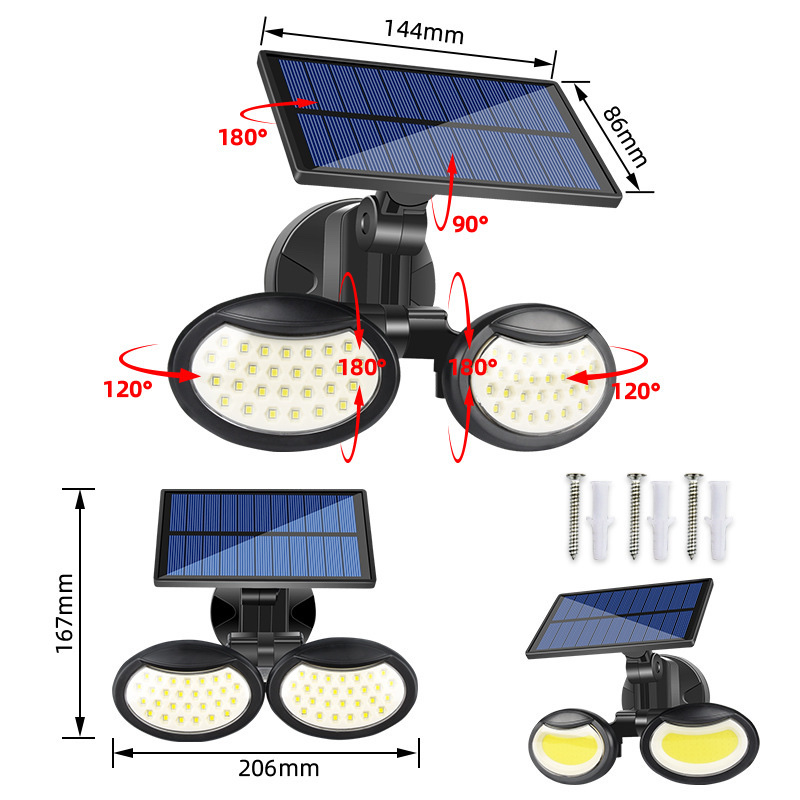Human body sensor, solar wall lamp, solar door lamp, sensor wall lamp, solar outdoor wall lamp, garden and courtyard lamp, human body sensor, new rural street lamp, waterproof solar lamp, outdoor detail image 3