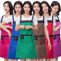 工作服围裙背带式防水防油简约厨房家用时尚可印制广告