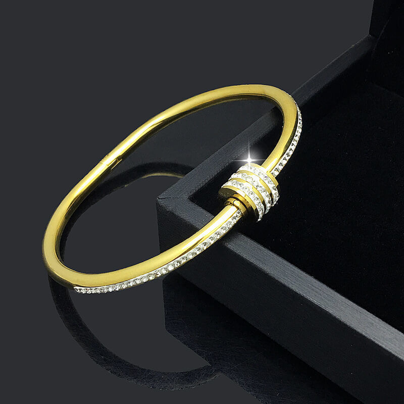 Chenglong Jewelry Titanium Steel non-fading Bracelet for women, fashionable and versatile, elegant open bracelet, simple Japanese and Korean style Roman numerals, niche design B0137-95 Item Picture
