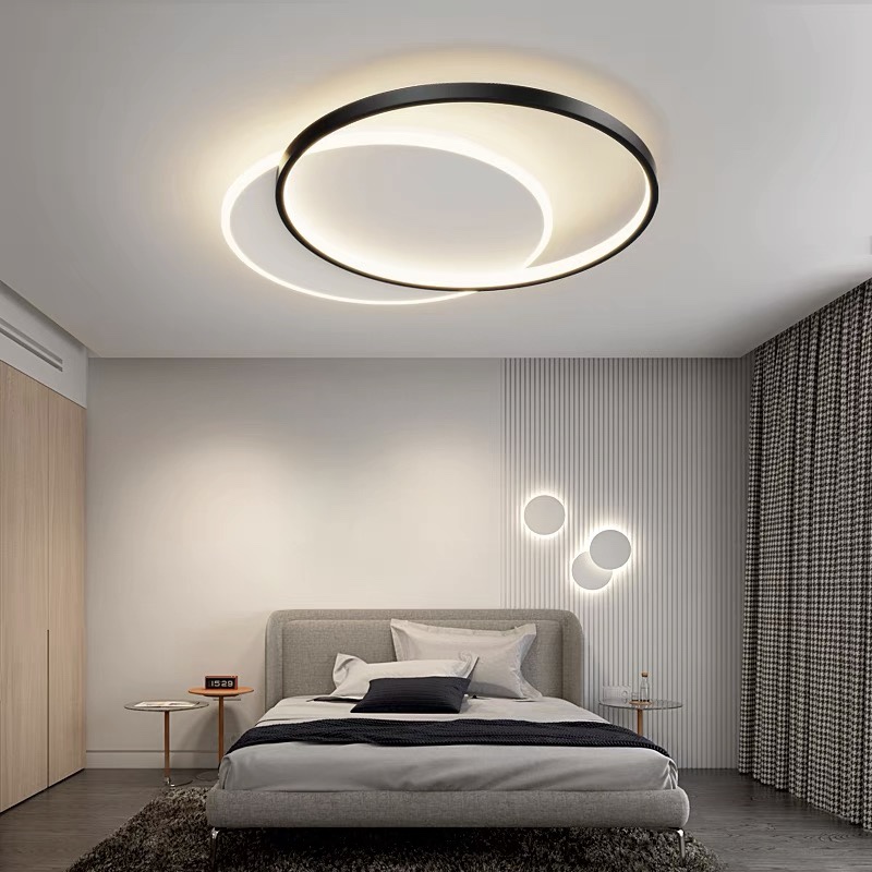 卧室灯简约现代创意北欧黑白极简北欧网红2021年新款家用睡房灯具详情图1