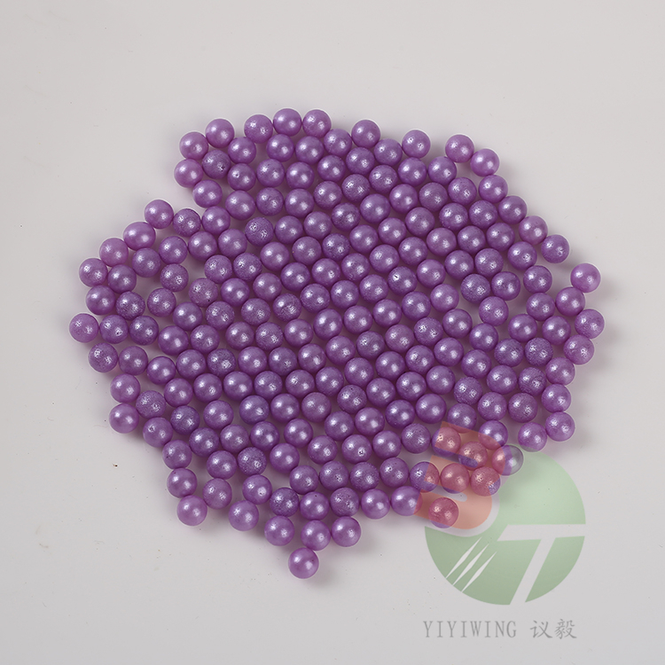 1000粒6mm镀色紫玻璃珠 深紫玻璃球 紫色BB蛋珠玩具详情图1