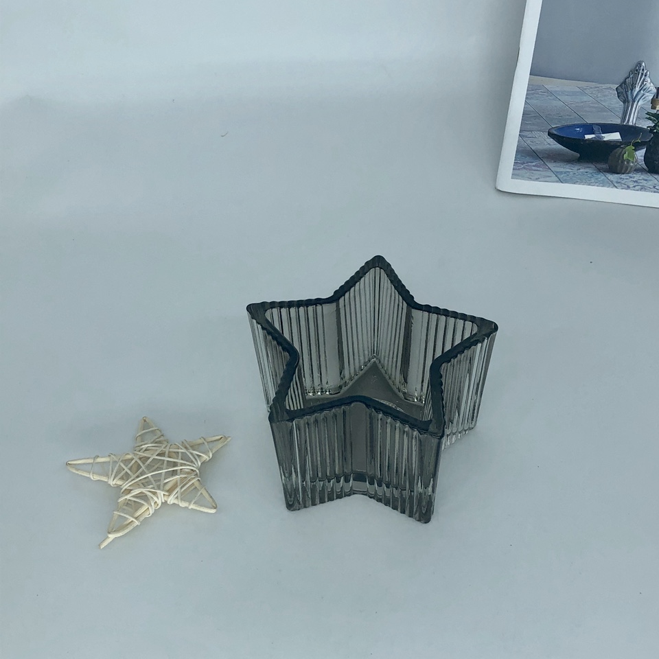 New pentagram glass storage jar Aromatherapy candle jar