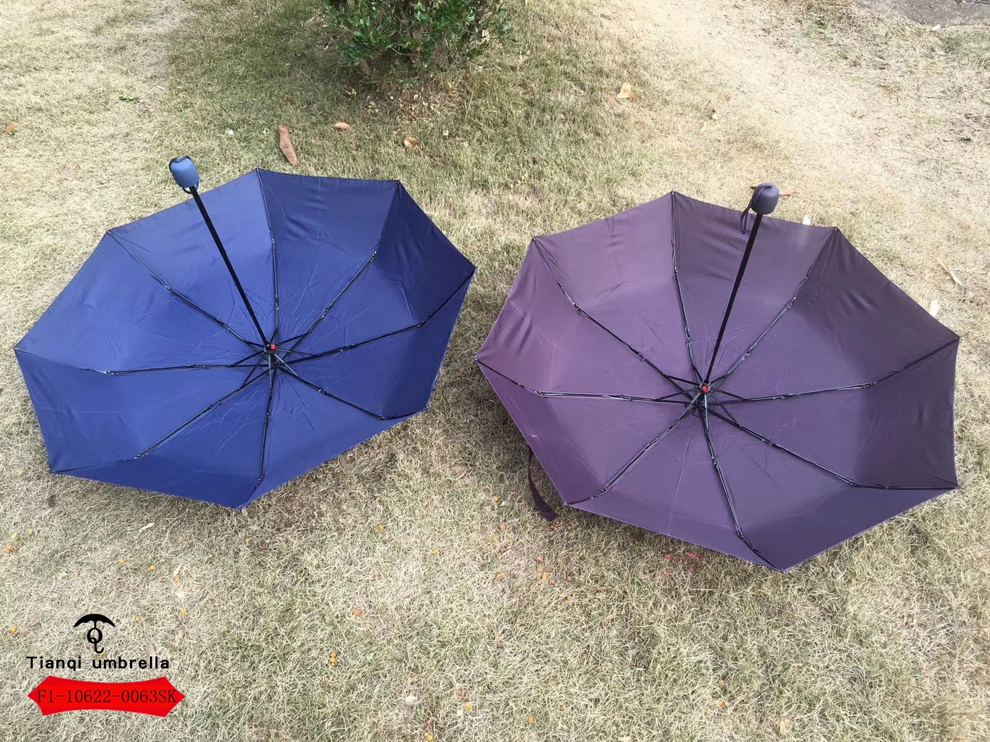 0063SK三折手开素色防紫外线晴雨伞详情图5