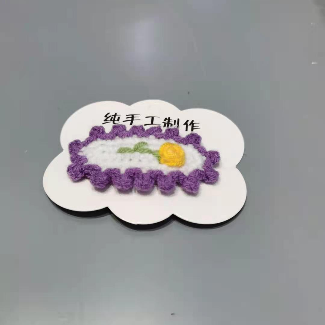 手工毛线一枝花夹子