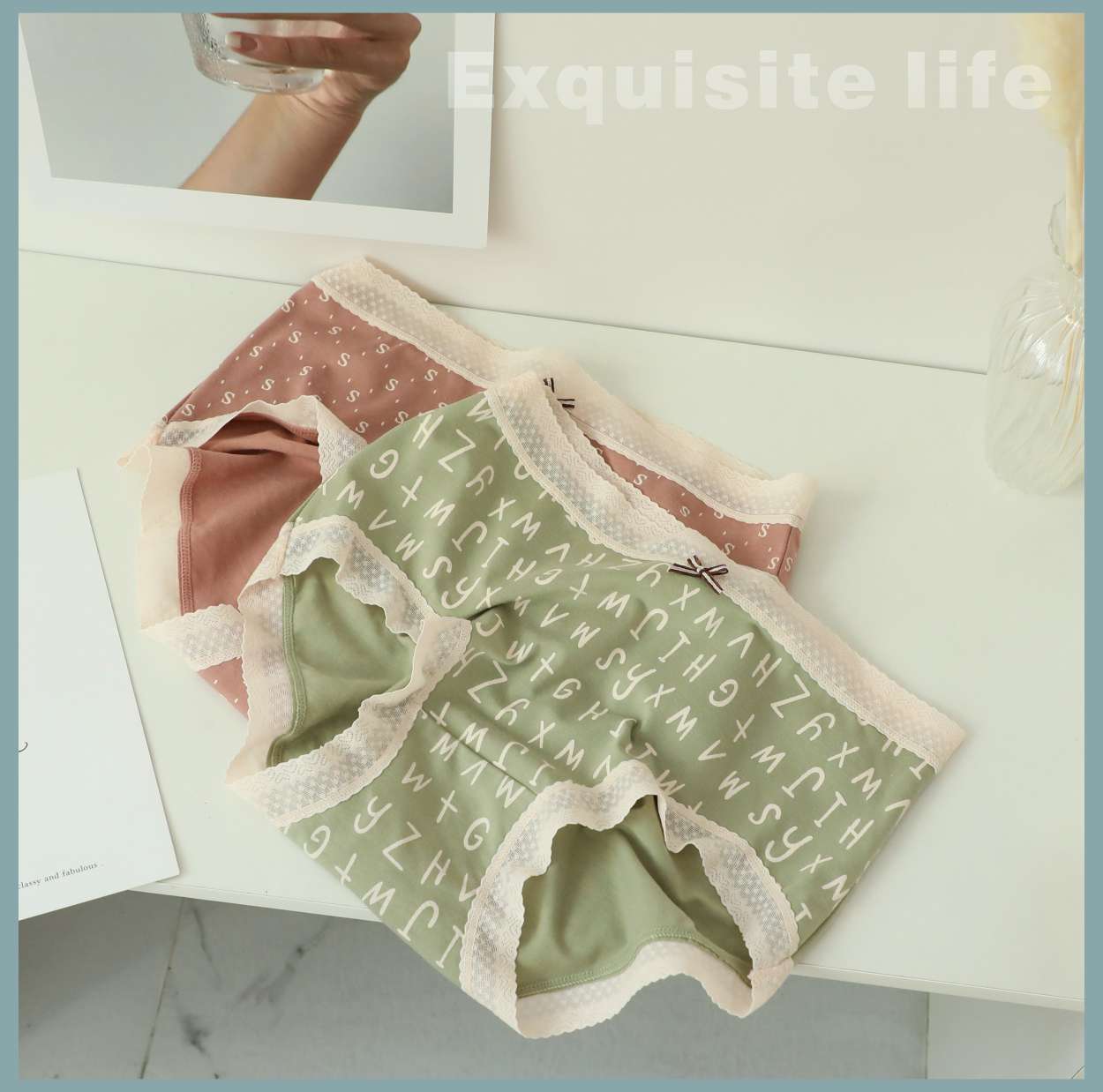 Cotton Pattern Printed Underwear For Girls Specification drawing