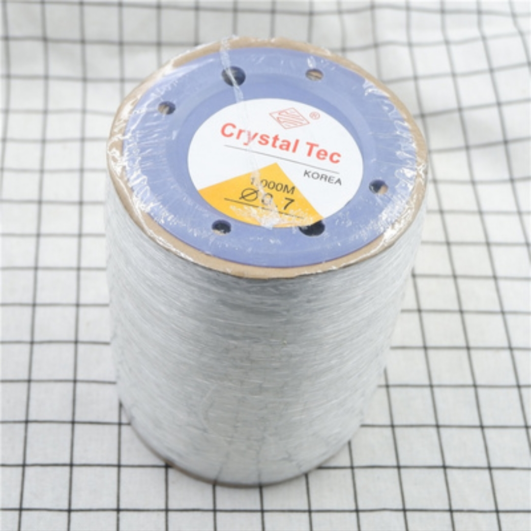 Large roll round elastic fish silk thread 0.7mm transparent white beaded crystal thread Elastic bead bead bead bead string