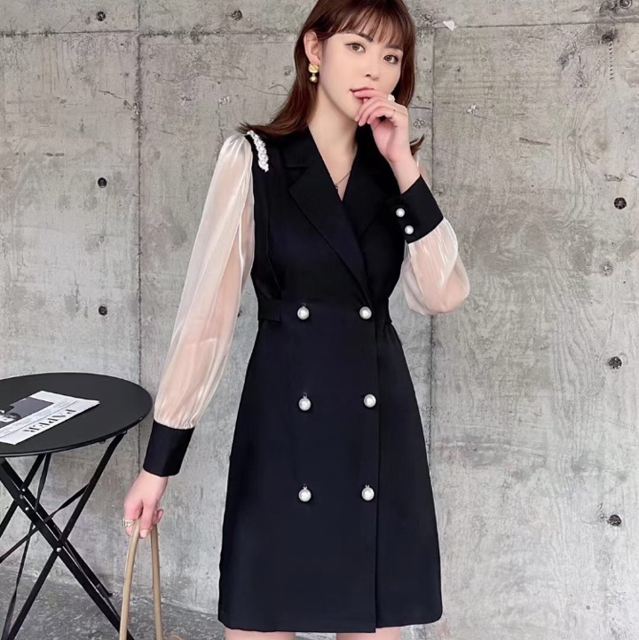 Fashion trend casual slim-fit display original suit collar coat