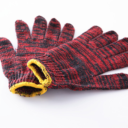 Protective gloves Cotton yarn gloves Knit gloves Thread gloves Lamp shade Cotton 500g gloves Protective products deep red