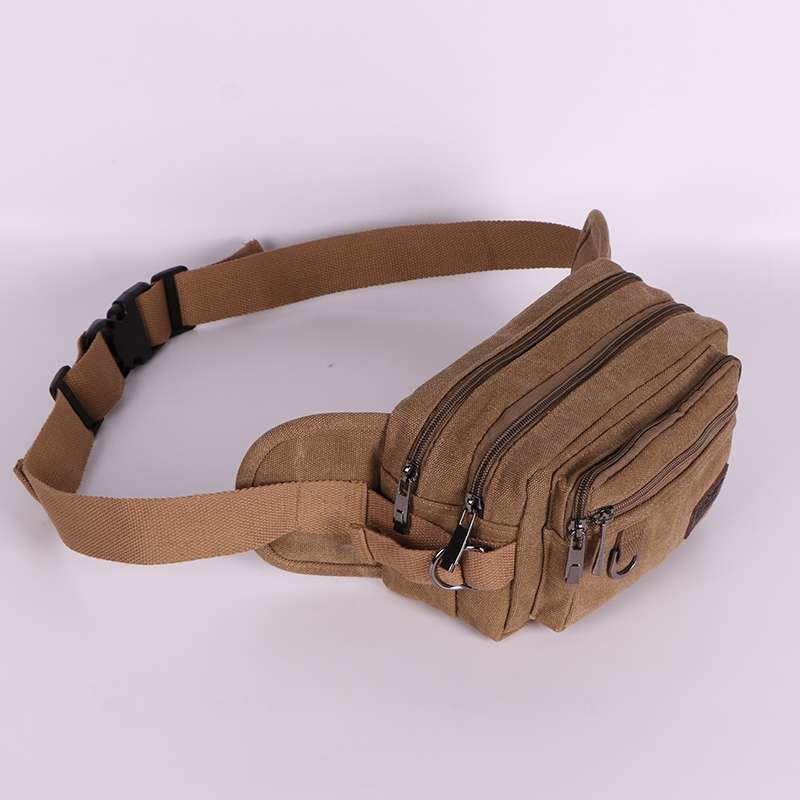 帆布腰包女2020新款腰包手机包跑步包腰包 收银包胸包腰包男钱包产品图