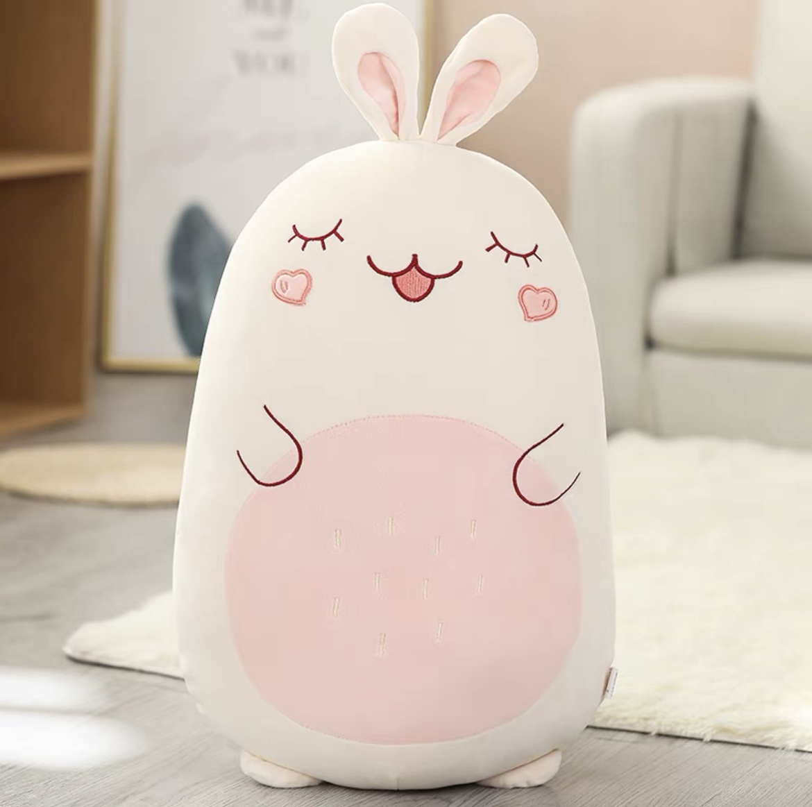 Cute stuffed animal rabbit doll male Piglet doll sleep pillow girl bed super soft dinosaur hold sleep 21