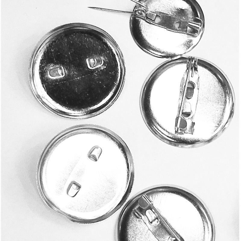 30mm round brooch, silver-white, 500 brooch tray, round brooch support, pin accessory, round base support, round brooch, pin diy material brooch Item Picture