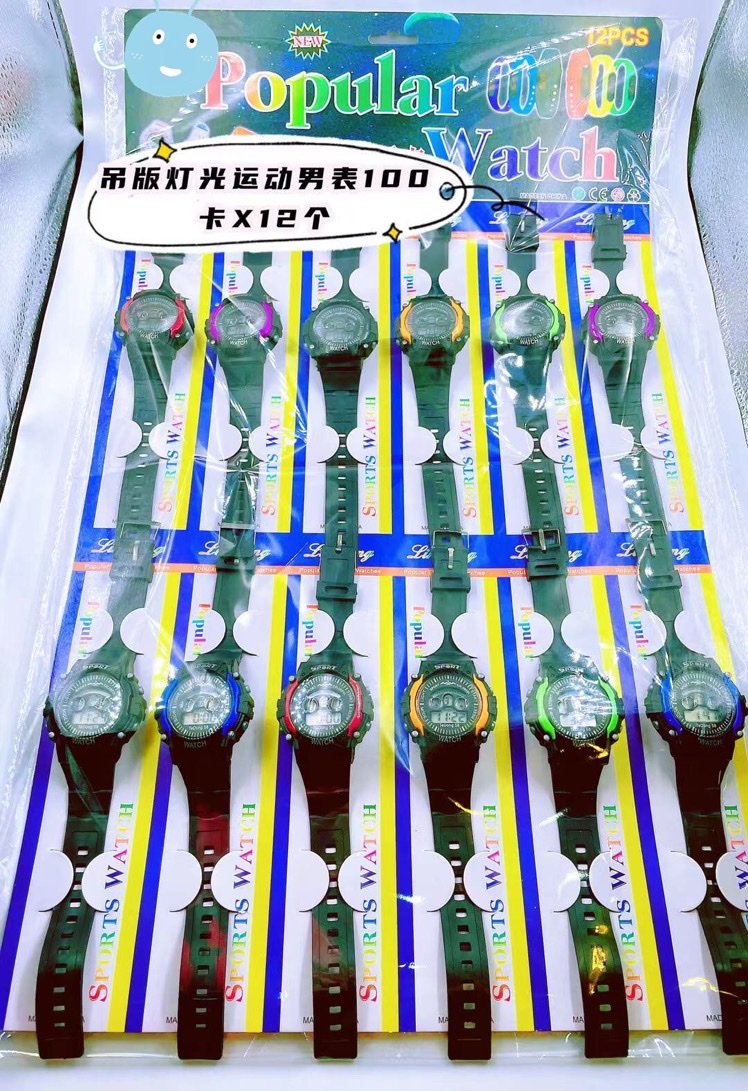 12入吊板学生时尚卡通彩色电子手表灯光夜光驱蚊运动手机手表小礼品赠品细节图