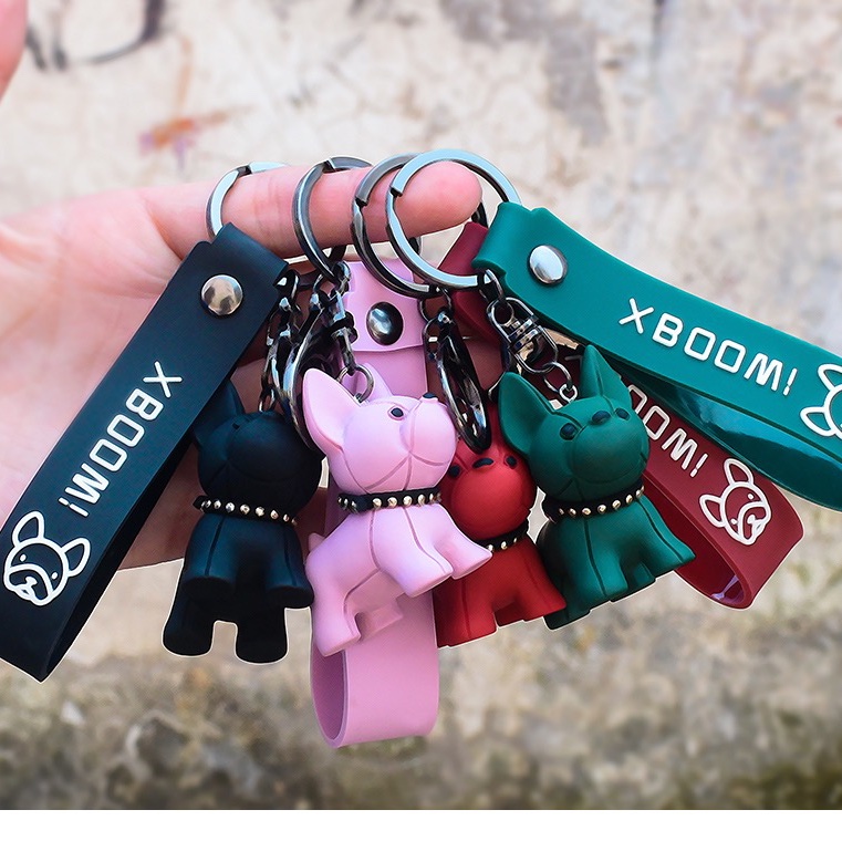 Four-color cartoon creative French keychain