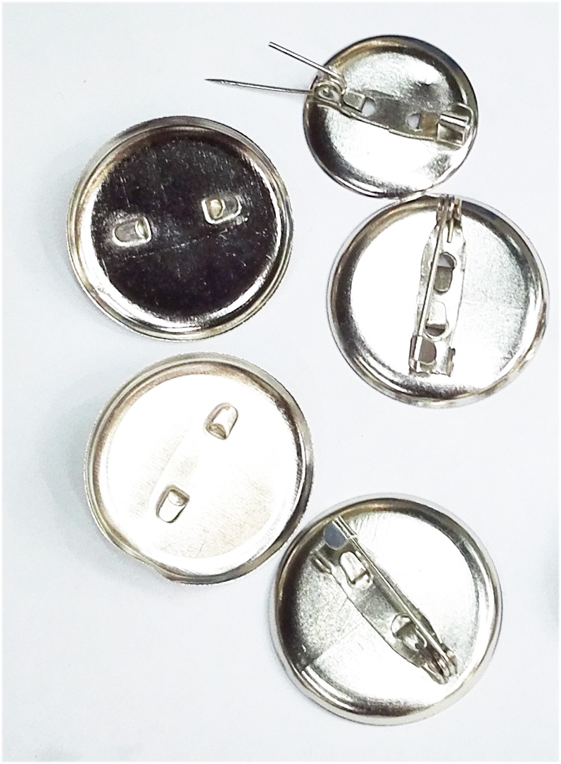 30mm round brooch, silver-white, 500 brooch tray, round brooch support, pin accessory, round base support, round brooch, pin diy material brooch Specification image