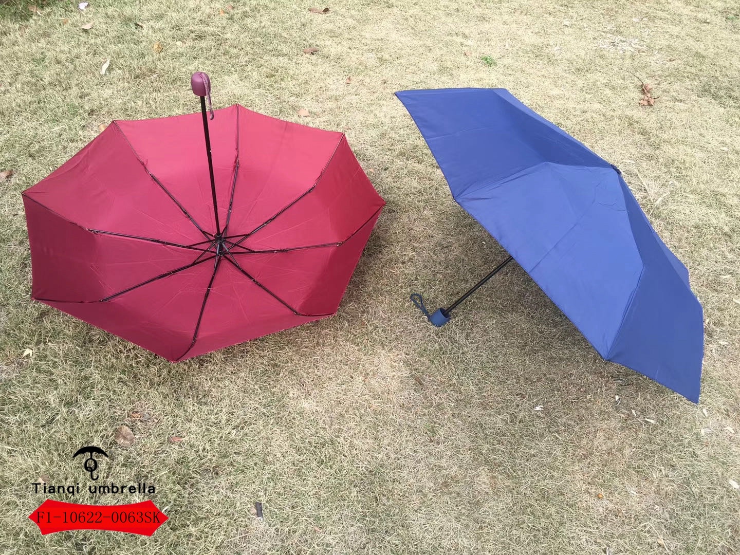 0063SK三折手开素色防紫外线晴雨伞详情图6