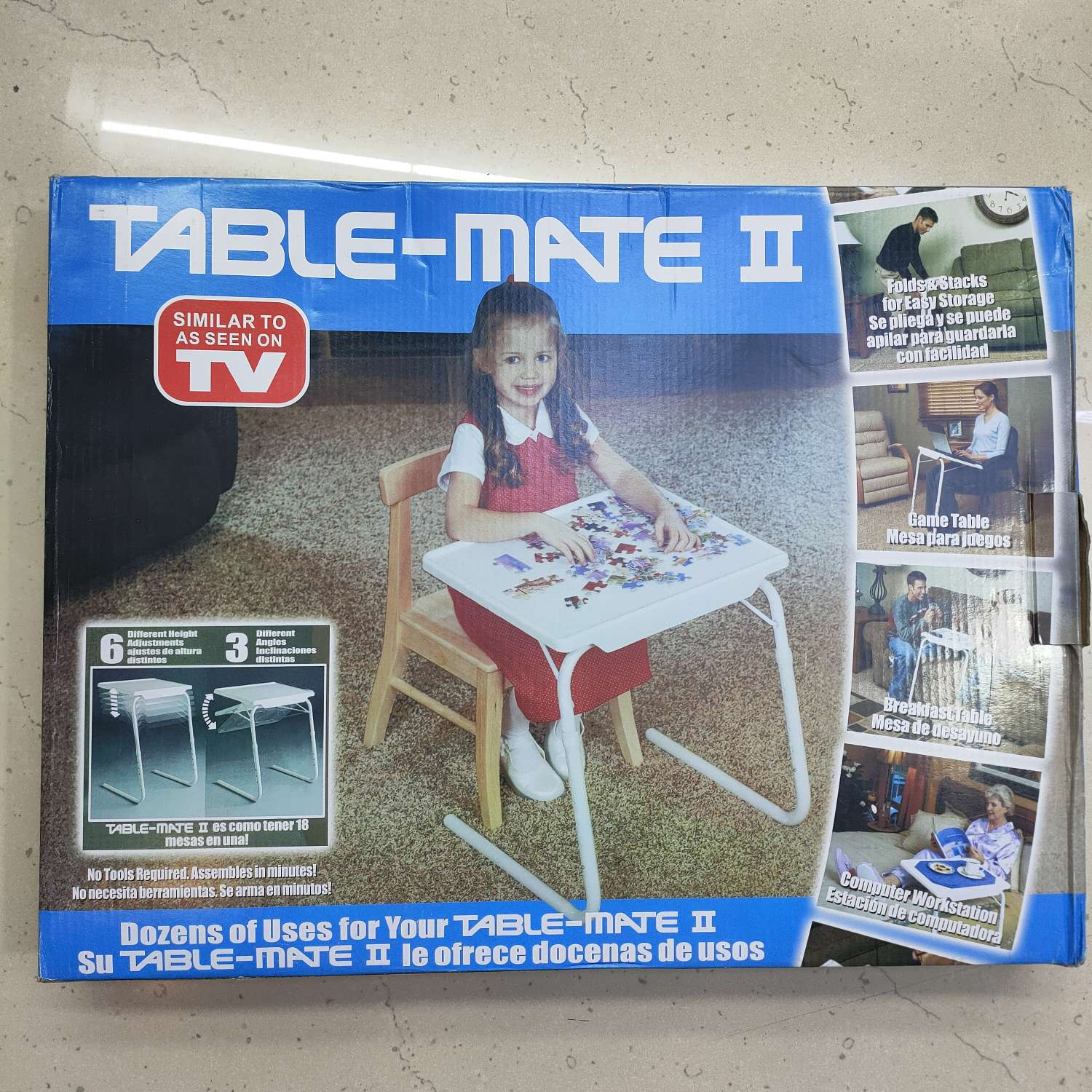 铭华家具厂简易折叠笔记本电脑桌TABLEMATE二代儿童学习画画桌游戏桌升降沙发餐桌床边电脑桌详情图2