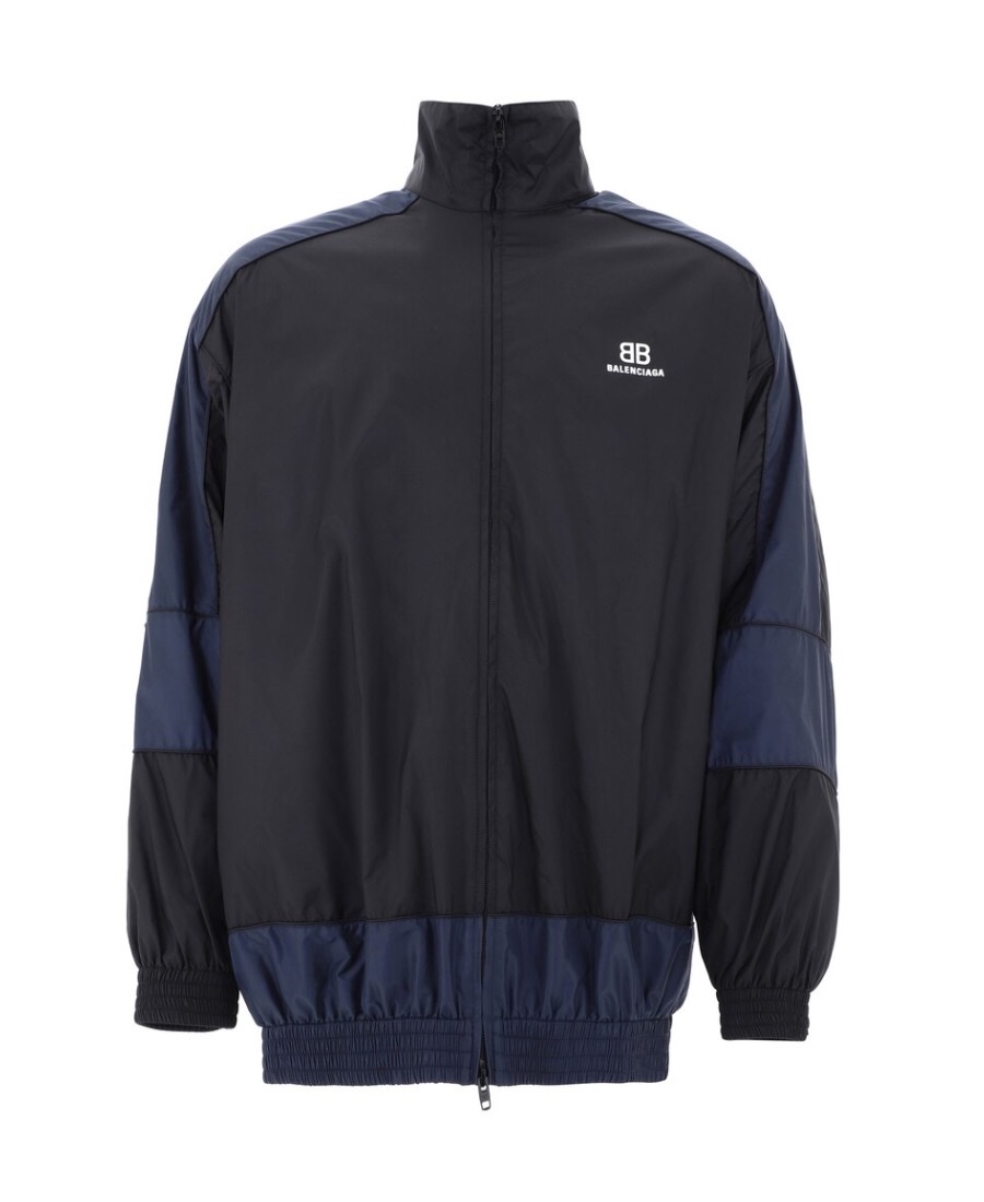Balenciaga 男士 【小红书街拍】男女同款 黑色深蓝色徽标拉链休闲夹克44 46 48 50详情图1