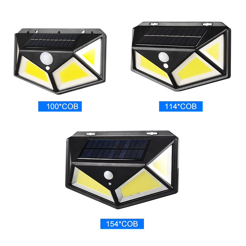 154cob solar sensor light, door light, new Amazon solar light, outdoor human body sensor wall light, garden light, street light, wall light details Picture