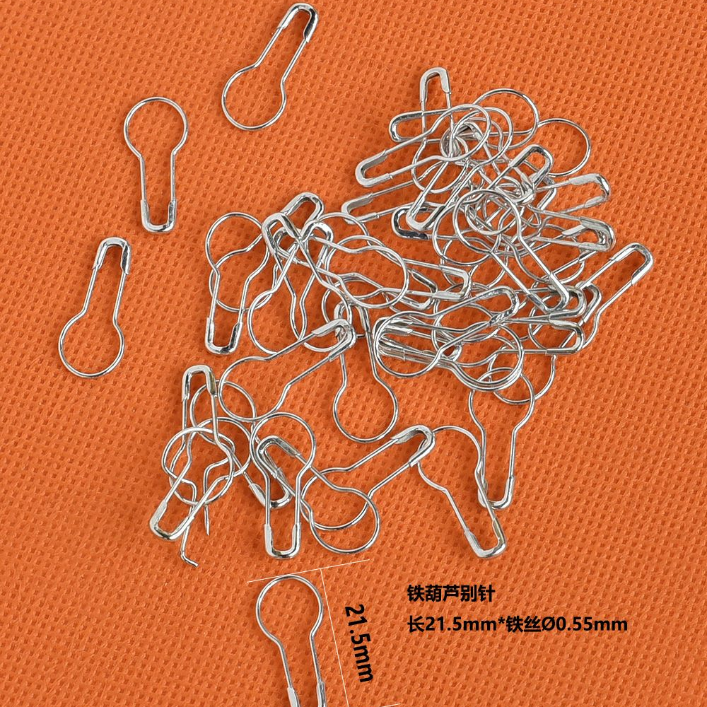 Qinyu brand iron gourd pin, silver-white, 1000 old-fashioned pins for fixing clothes, extra-large waist-cinching pin, small curved pin, wedding safety buckle pin, large safety pin