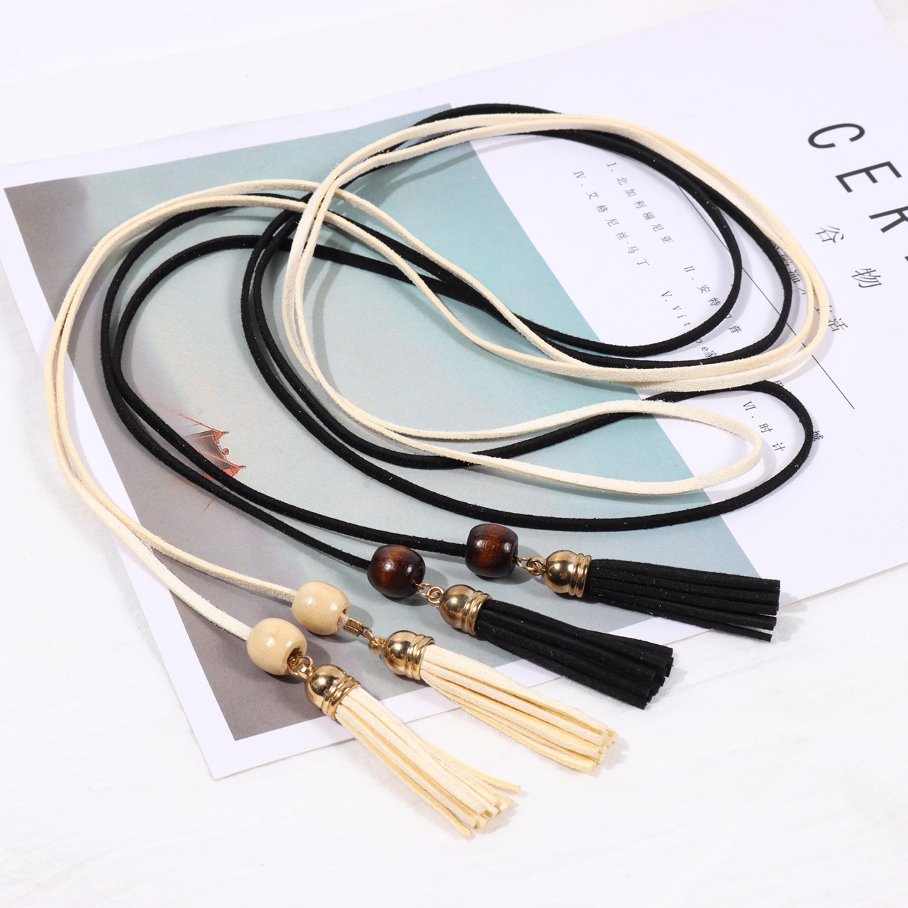 Women's hand-woven waist chain with ethnic style and unique tassels, pure belt decoration to match the skirt full figure