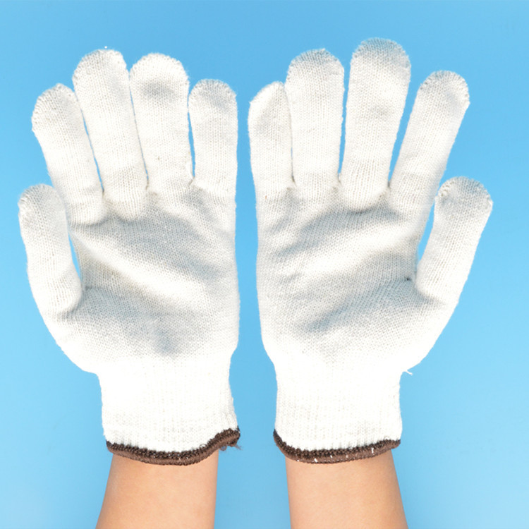 Protective gloves Cotton yarn gloves Knit gloves Thread gloves Lamp shade Cotton 500g gloves protective supplies brown