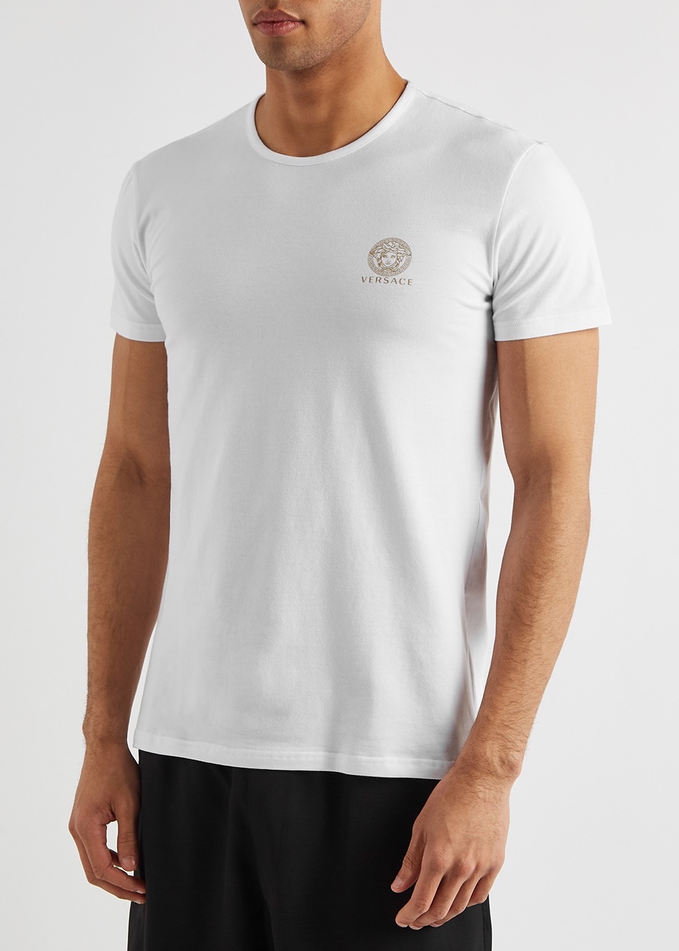 Versace Men's round-neck Two-piece T-shirt S M L XL size details Picture
