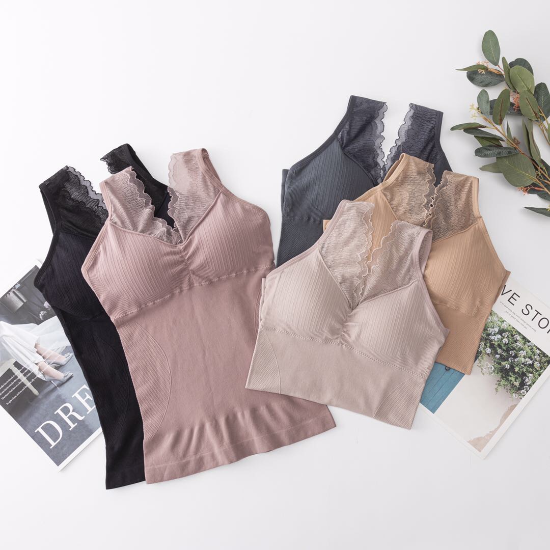 粉芝蓝 6625-2 乳木果免穿文胸 秋冬长款内衣美背 80-150斤穿 包邮