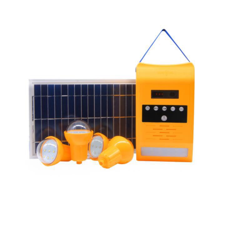 Manufacturers direct FM function portable solar lighting set stalls 0 electricity