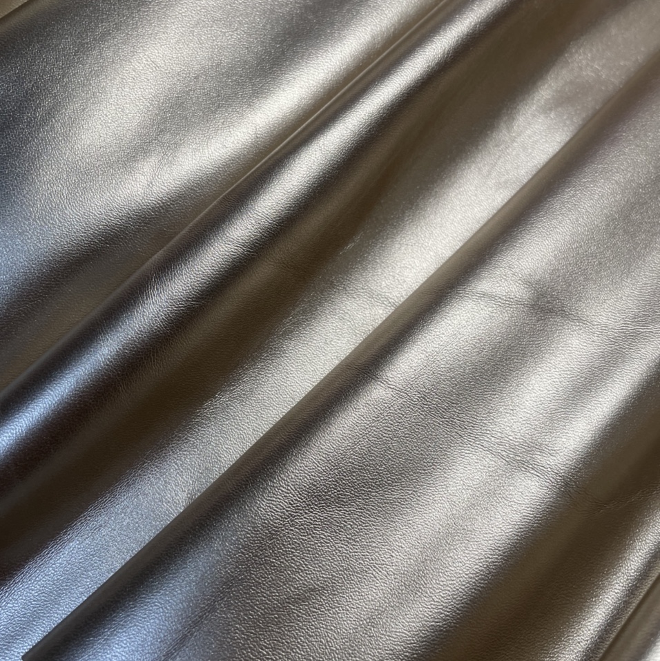 环保珠光金色经编弹力pu皮