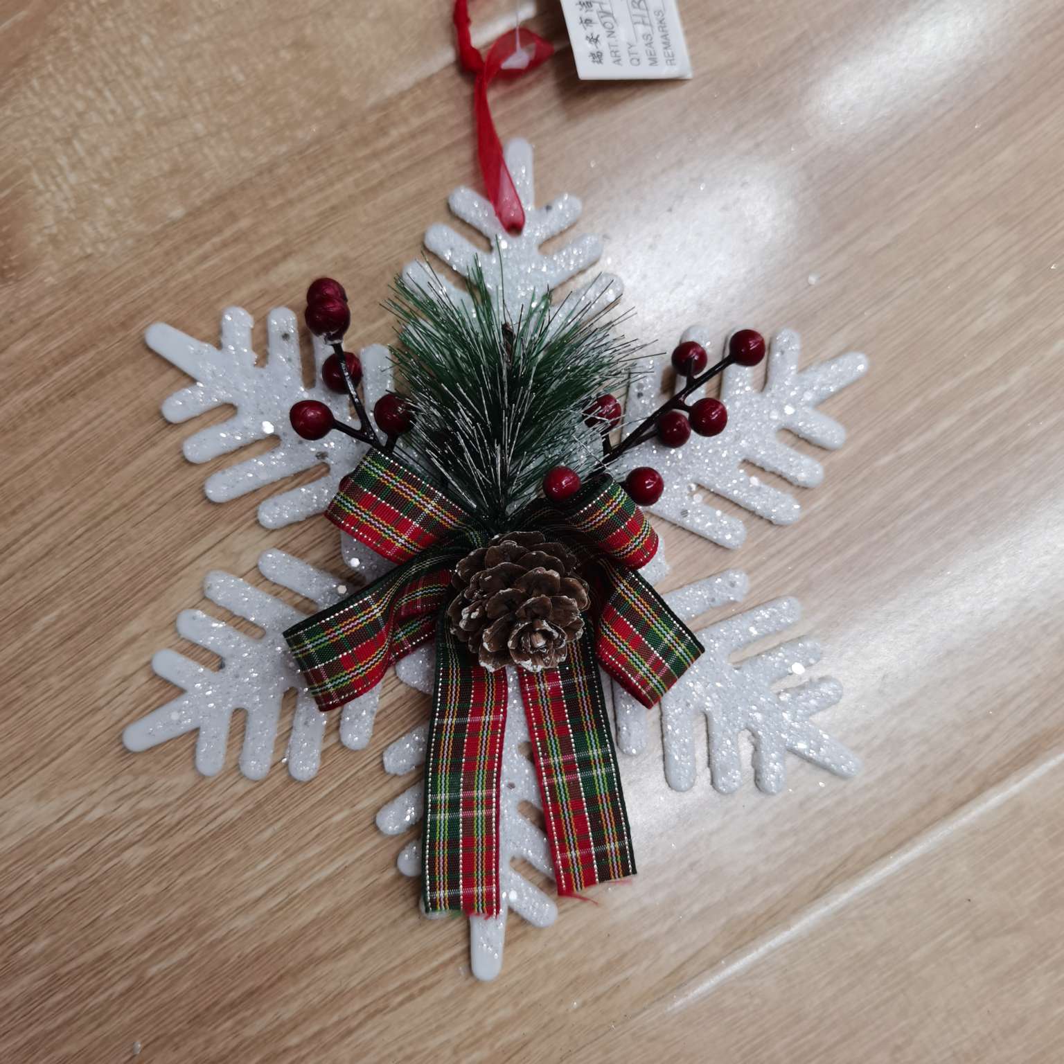 1016 Christmas gifts, Christmas pendants, Christmas decorations, Christmas ornaments, electroplated gold powder pendants detail image 1