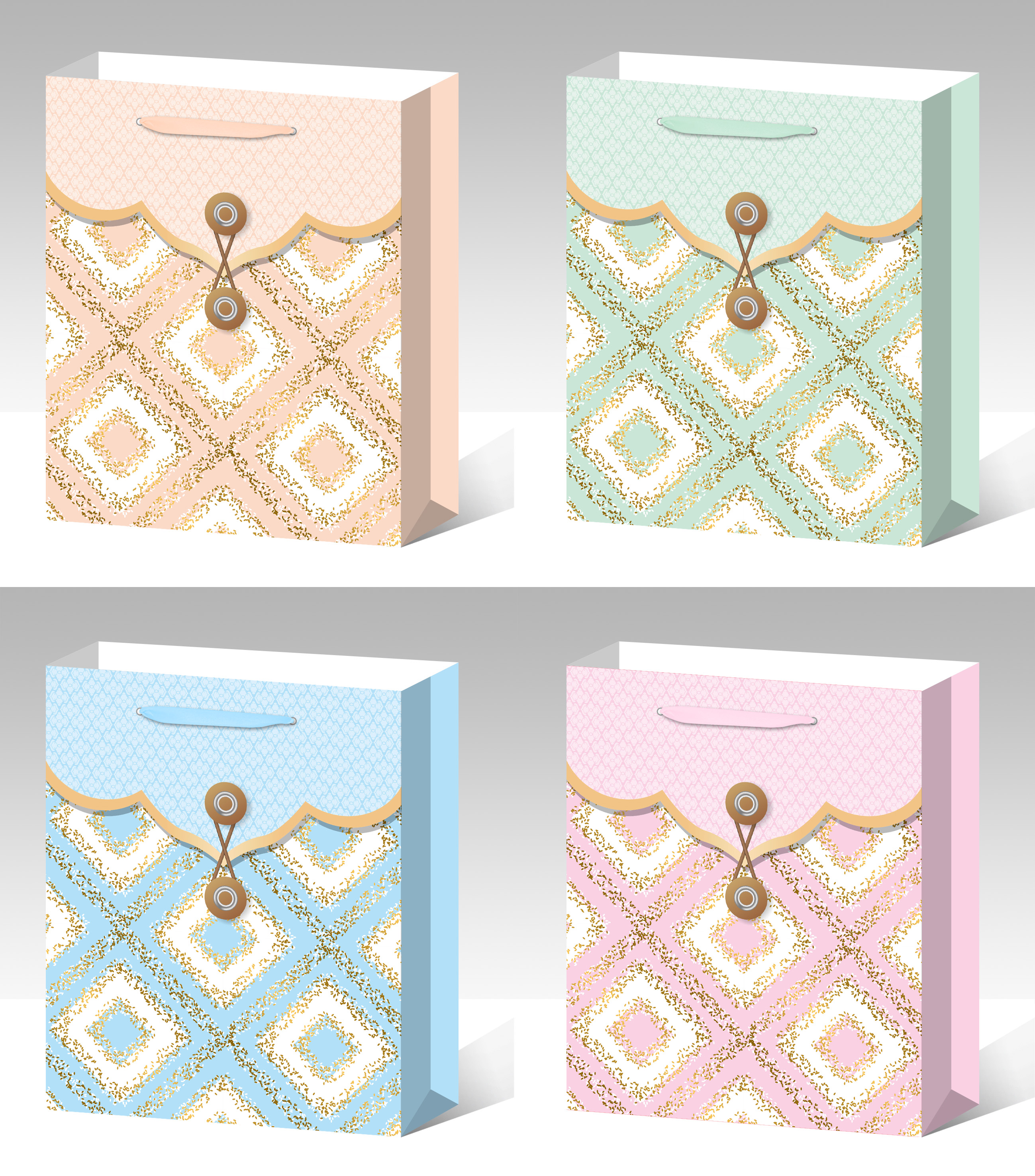 创意油画礼品袋手提袋纸袋子网红礼袋牛皮手礼服装定制纸袋