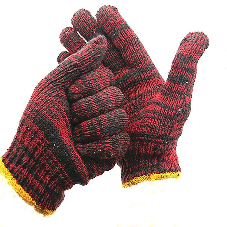 Protective gloves Cotton yarn gloves Knit gloves Thread gloves lamp shade Cotton 500g gloves Protective products black red black