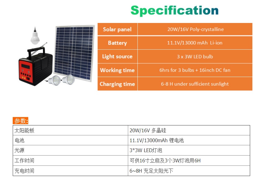 【JUMIA】Solar home system for natural disaster emergency powe详情图5