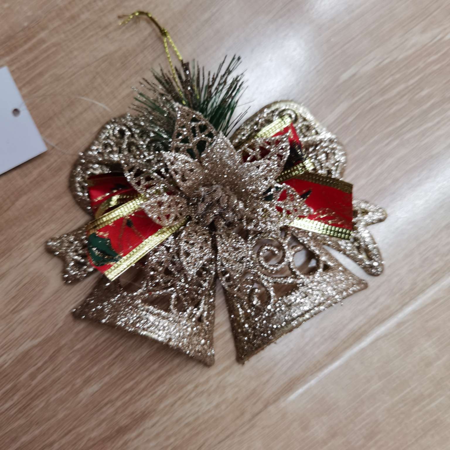 1014 Christmas gifts, Christmas pendants, Christmas decorations, Christmas ornaments, electroplated gold powder pendants detail image 2
