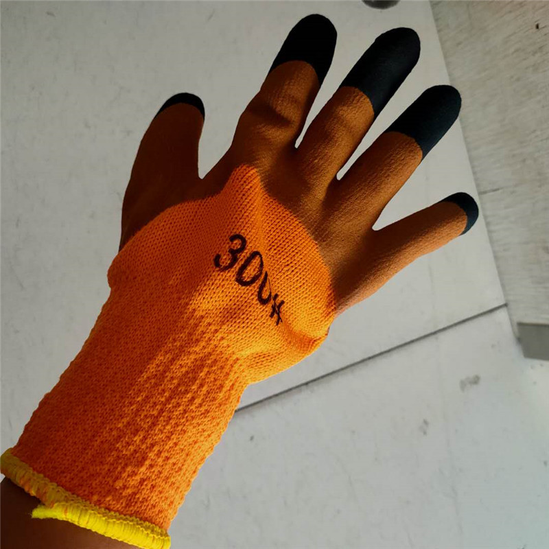Protective gloves Thick wear resistance Handling anti-cut hardware anti-slip rubber gloves anti-slip wear yellow black