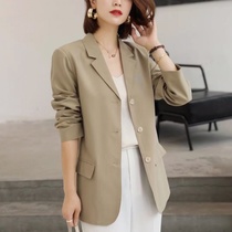 Fashion trend casual slim shape unique light yellow suit jacket