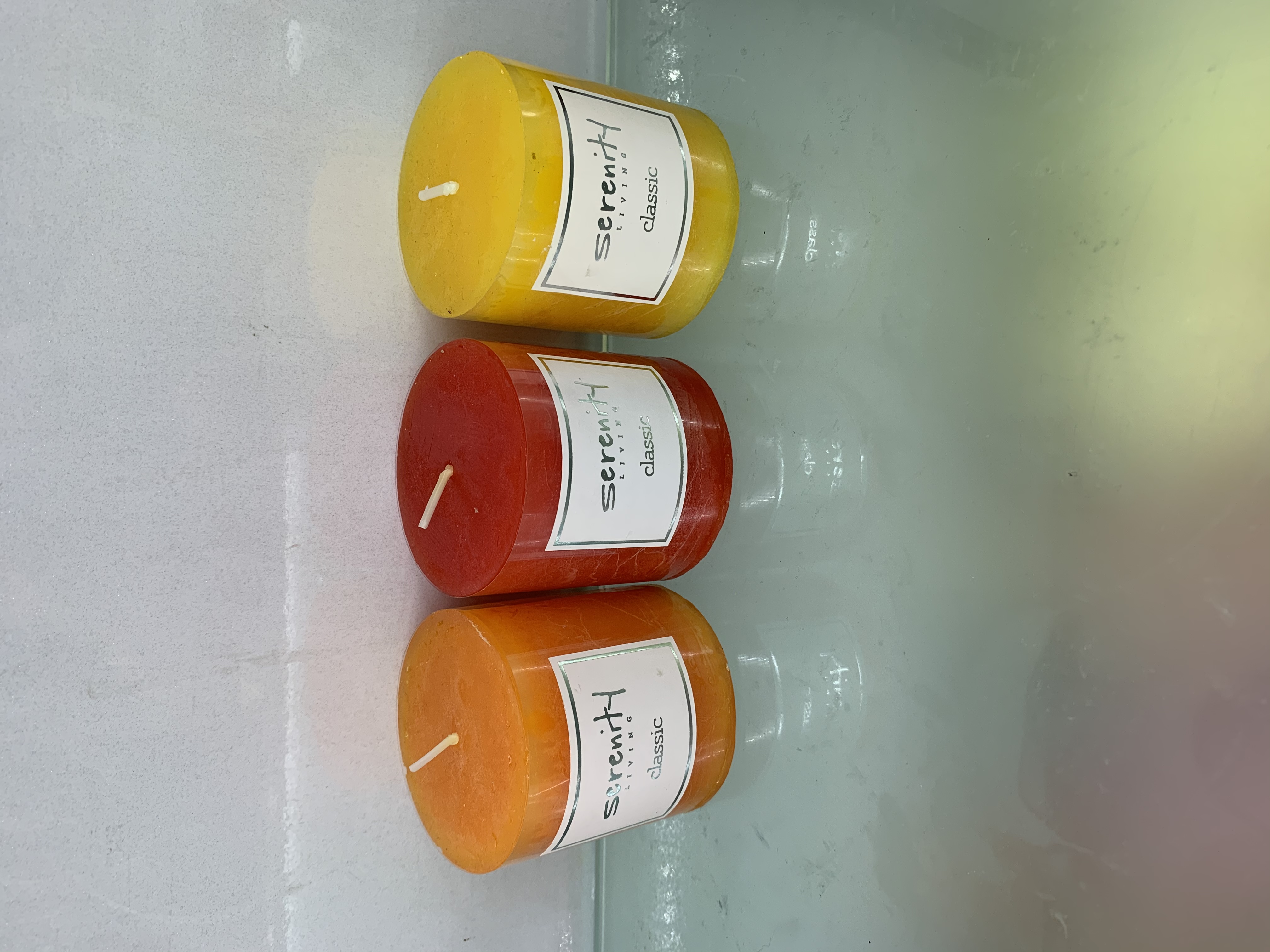 QRrY010B柱蜡多色多味无烟酒店家居咖啡厅蜡烛装饰品细节图